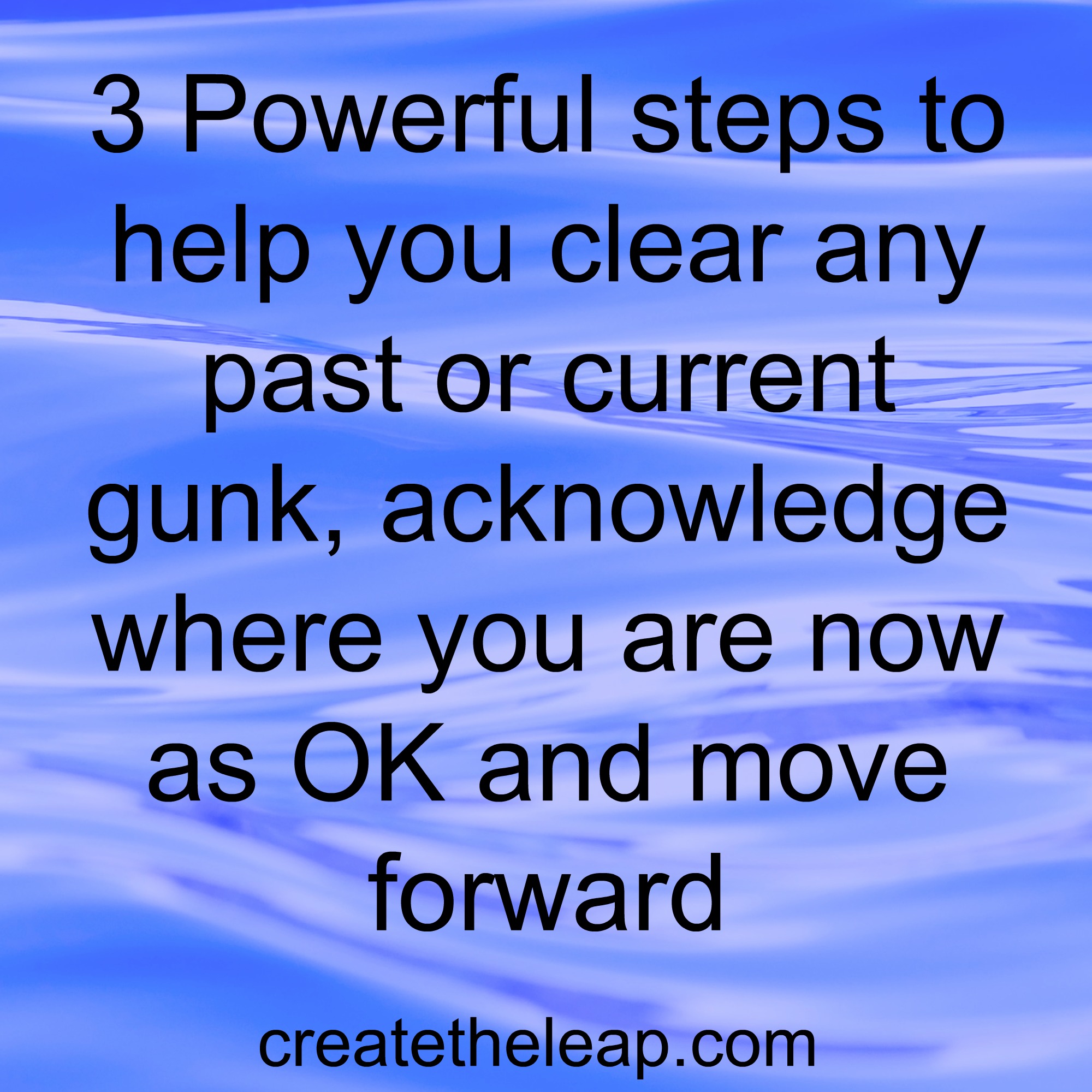 Acknowledge Where You Are Now As OK